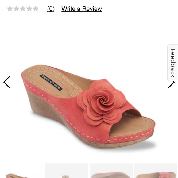 Floral pink wedge sandals - Good Choice size 9 - Picture 4 of 8